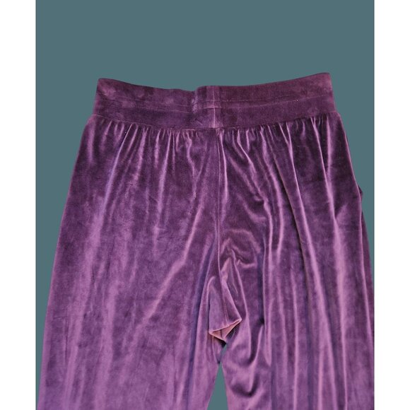 Victoria Secret Purple Velour Pull On Soft Lounge Jogging Pants Women Size XL - Picture 3 of 10